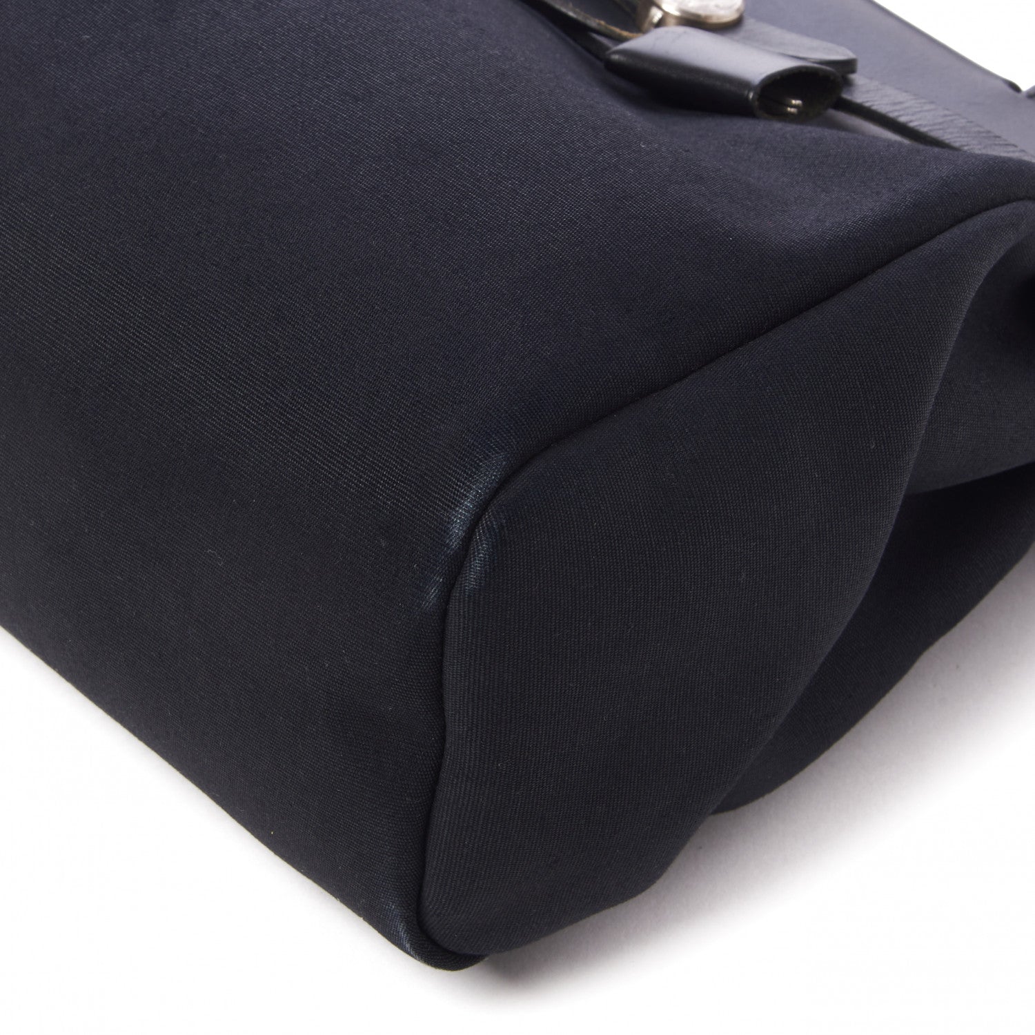 Hermes Toile Vache Calfskin Herbag 30 PM Backpack Black 6 of 10