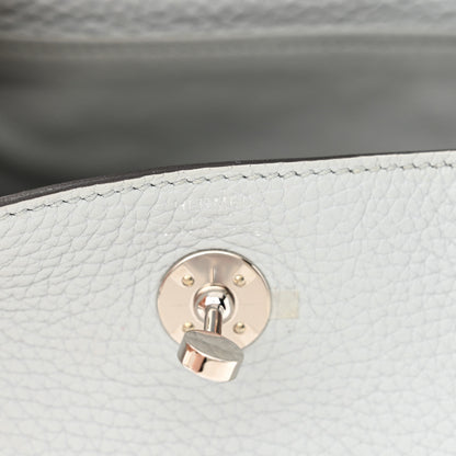Hermes Taurillon Clemence Mini Lindy 20 Bleu Pale 6 of 11