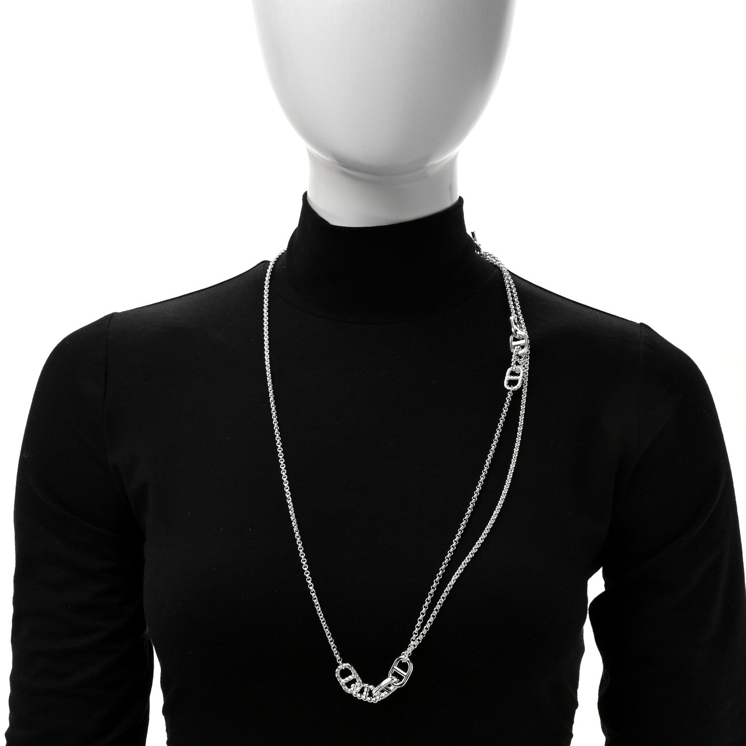 Hermes Sterling Silver Alea II Long Necklace 2 of 5