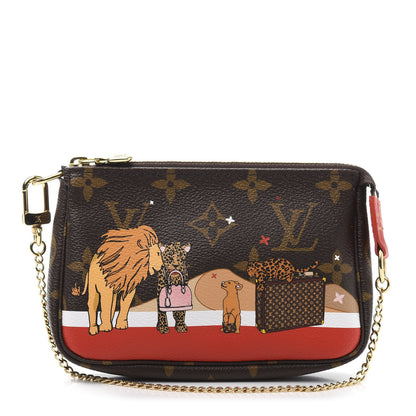 Louis Vuitton Monogram 2018 Christmas Animation Mini Cats Pochette Accessories 1 of 7