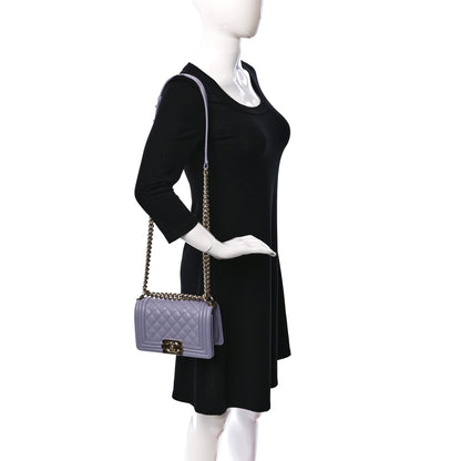 Chanel Caviar Quilted Small Boy Flap Light Purple 2 of 11