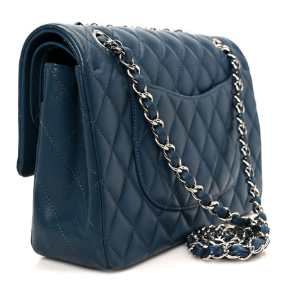 Chanel Lambskin Quilted Medium Double Flap Navy 3 of 12