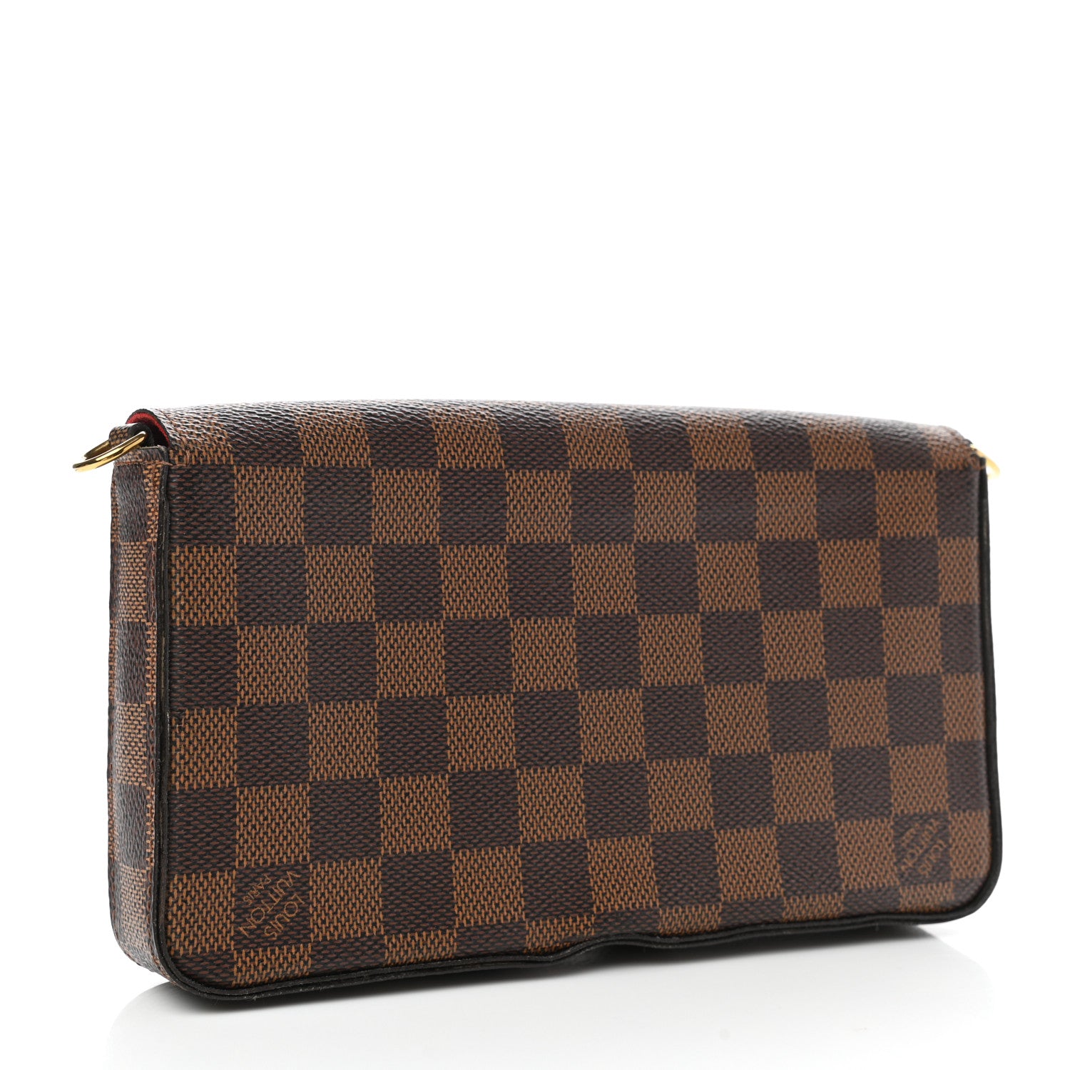 Louis Vuitton Damier Ebene Pochette Felicie Chain Wallet 3 of 8