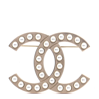 Chanel Pearl CC Brooch Gold 1 of 5