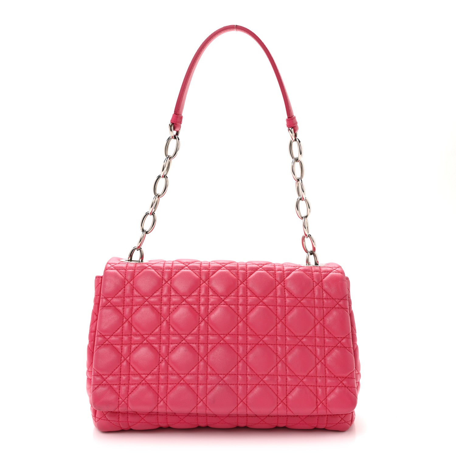 Christian Dior Lambskin Cannage Soft Flap Bag Pink 1 of 13