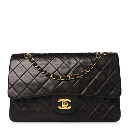 Chanel Lambskin Quilted Medium Double Flap Black 1 of 9