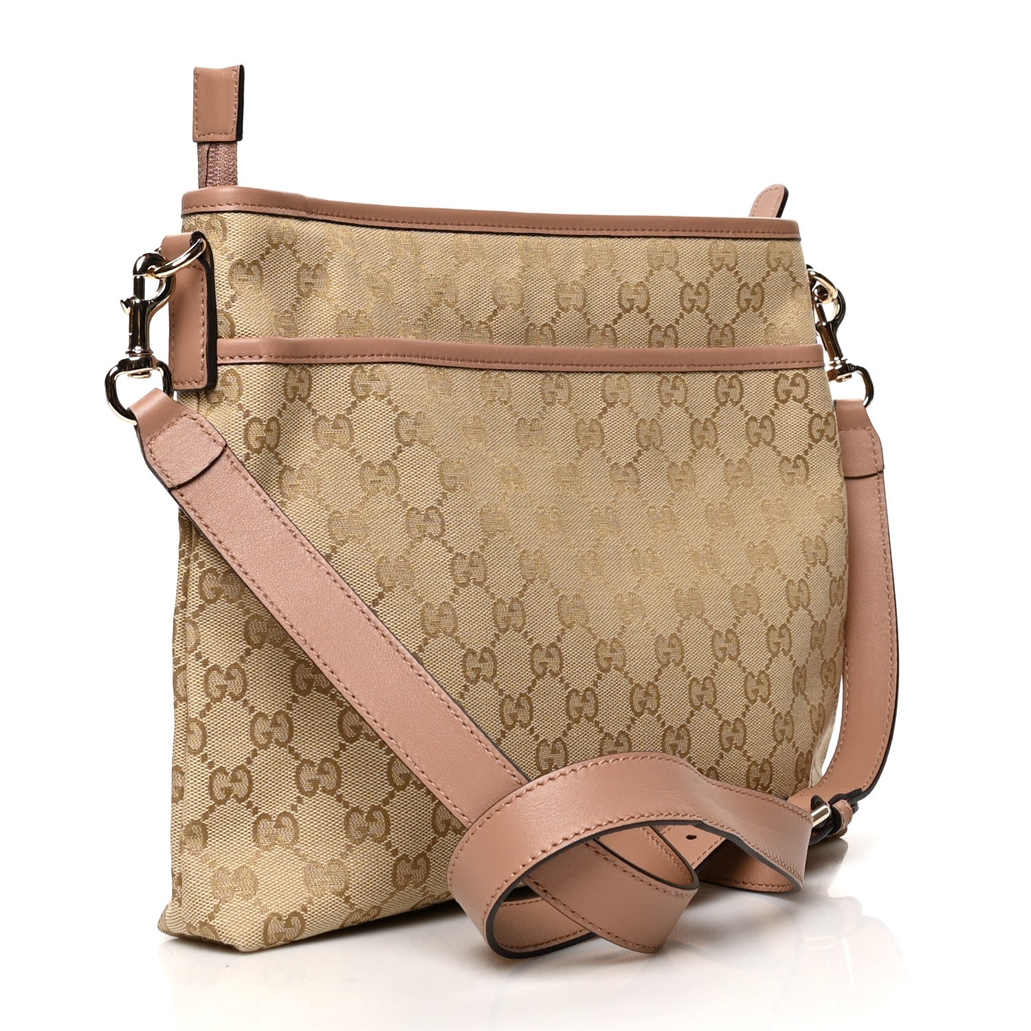 Gucci Monogram Medium Flat Messenger Bag Pink 2 of 11