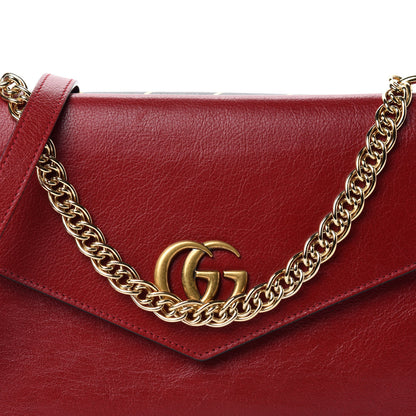 Gucci Calfskin Diagonal GG Medium Thiara Double Envelope Shoulder Bag Black Red 11 of 11