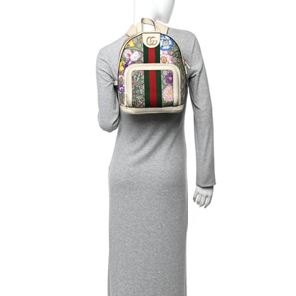 Gucci GG Supreme Monogram Flora Web Small Ophidia Day Backpack White 2 of 14