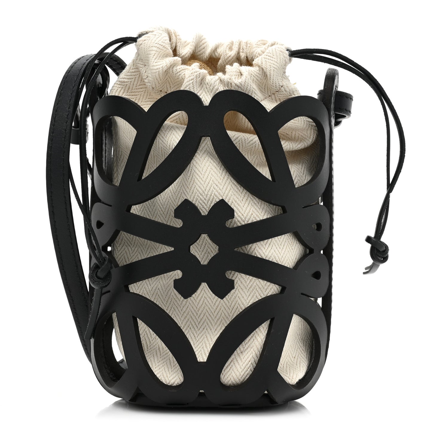 x Paula's Ibiza Cutout Anagram Pocket Crossbody Bag Black