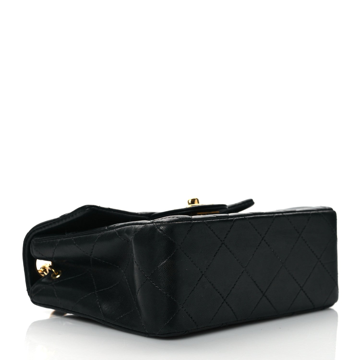 Chanel Lambskin Quilted Mini Square Flap Bag Black 4 of 10