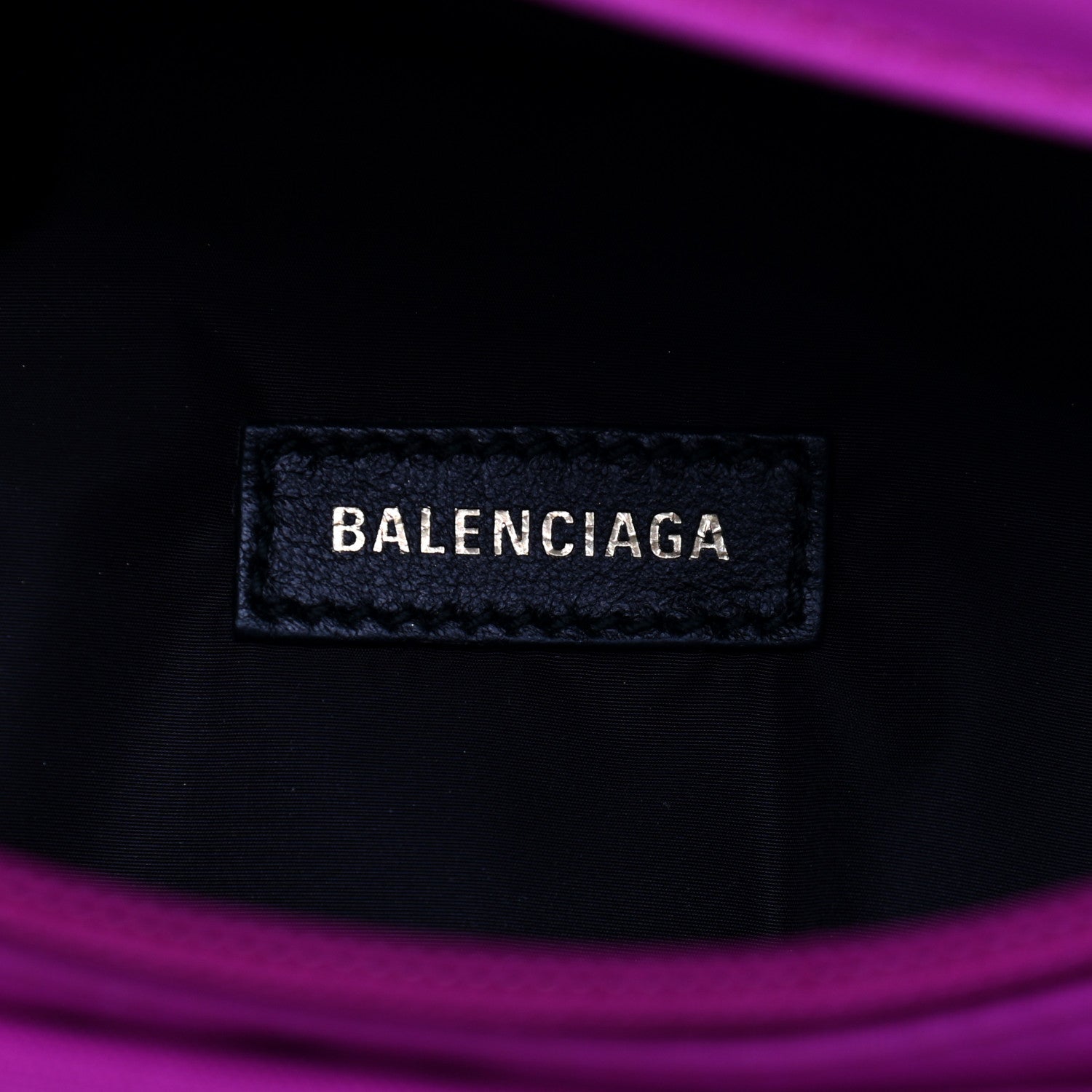 Balenciaga Sport Nylon Logo Embroidered Small Wheel Beltpack Fuchsia Black 6 of 9