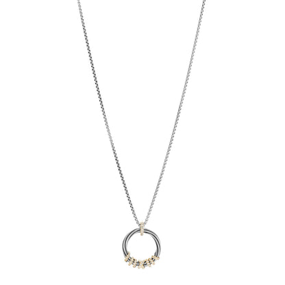 David Yurman Sterling Silver 18K Yellow Gold Diamond Helena Necklace 1 of 4