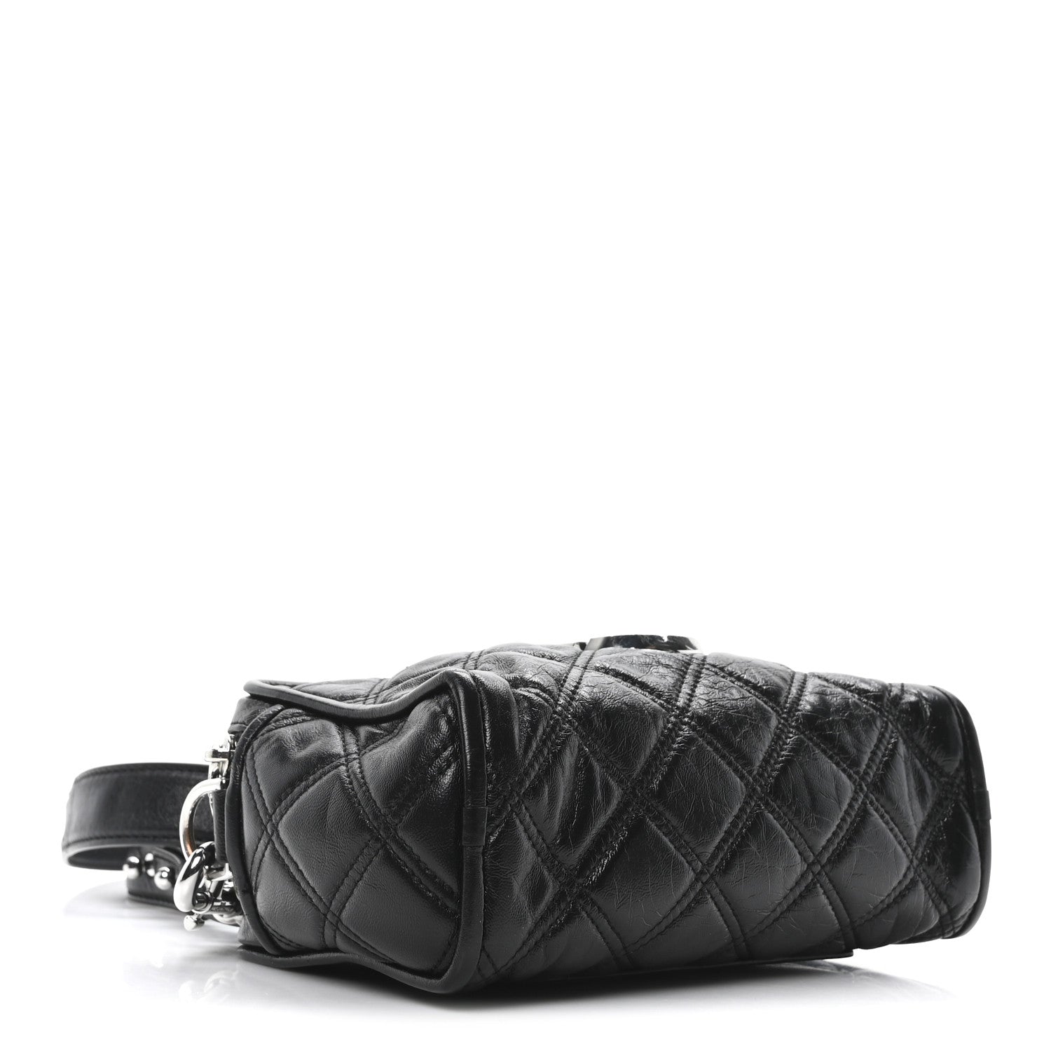 Marc Jacobs Natural Grain Calfskin Quilted The Softshot 21 Bag Black 4 of 10