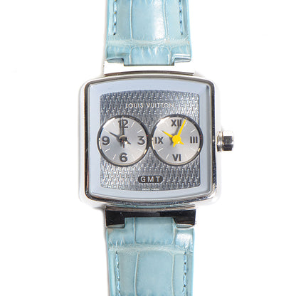 Louis Vuitton Stainless Steel Alligator 33mm Speedy Quartz Watch Blue 1 of 7