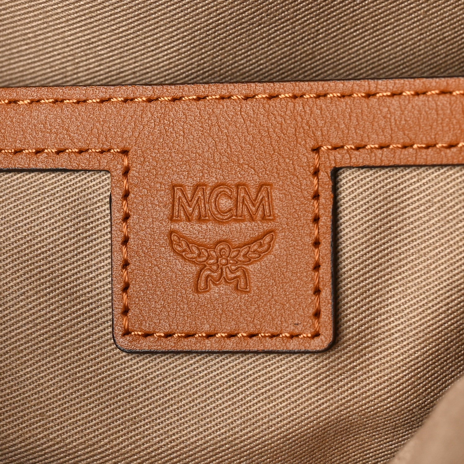 MCM Visetos Medium Side Studs Stark Backpack Cognac 6 of 8