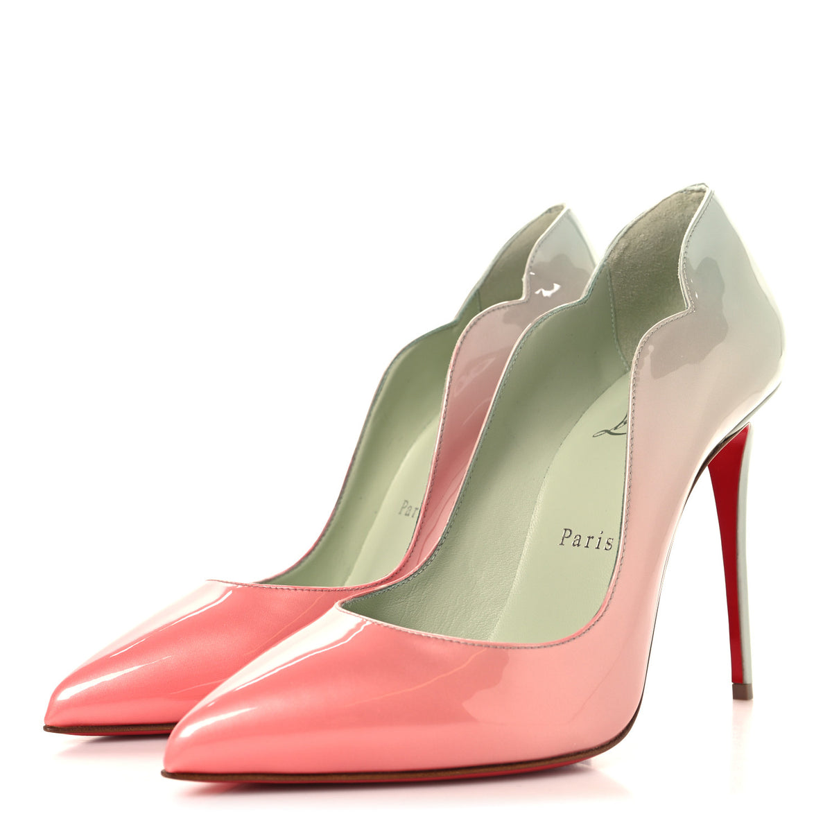 Christian Louboutin Metallic Patent Psychic Hot Chick 100 Pumps 38 Palio Haiiro 4 of 9