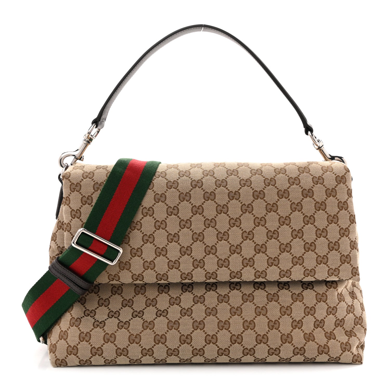 Gucci GG Monogram Large Crossbody Bag Dark Brown 1 of 13