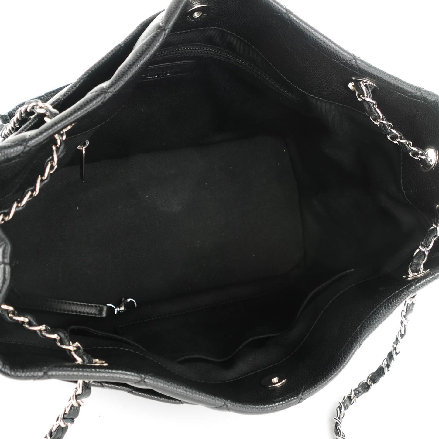 Caviar Quilted Timeless CC Soft Tote Black