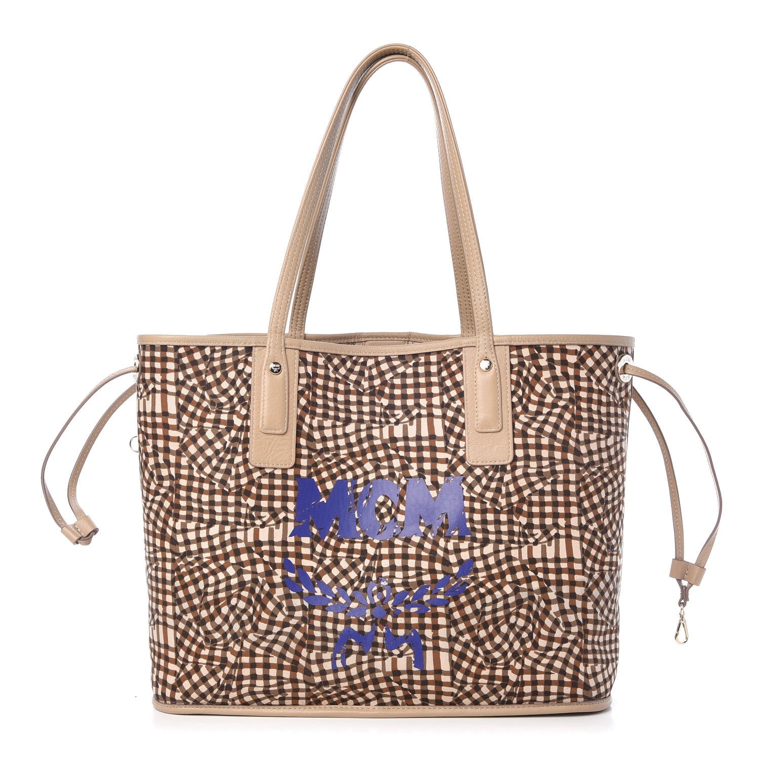 MCM Visetos Medium Liz Reversible Shopper Tote Beige 5 of 12