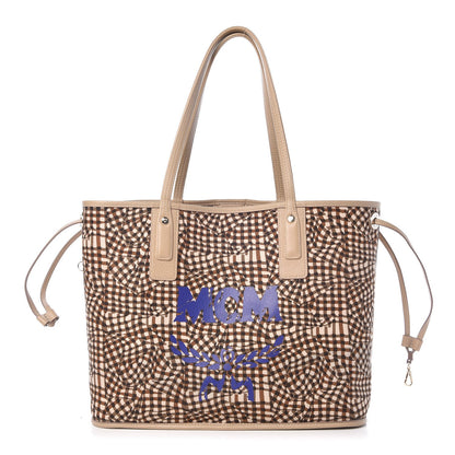 MCM Visetos Medium Liz Reversible Shopper Tote Beige 5 of 12