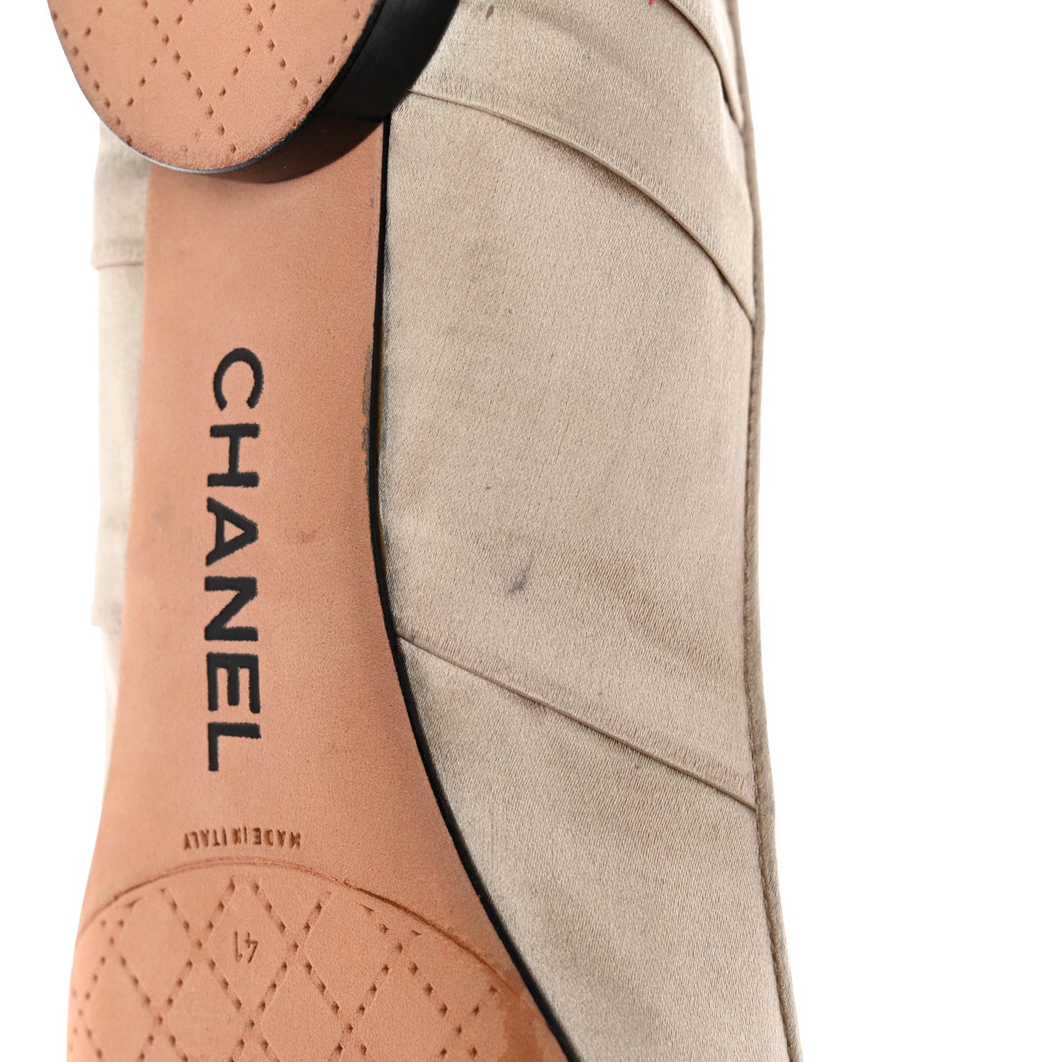 Chanel Satin CC Bow Flats 41 Beige 10 of 11