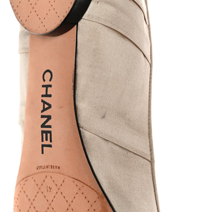 Chanel Satin CC Bow Flats 41 Beige 10 of 11