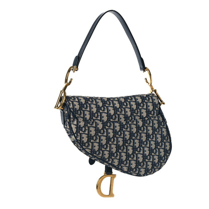 Christian Dior Oblique Saddle Bag Blue 3 of 10