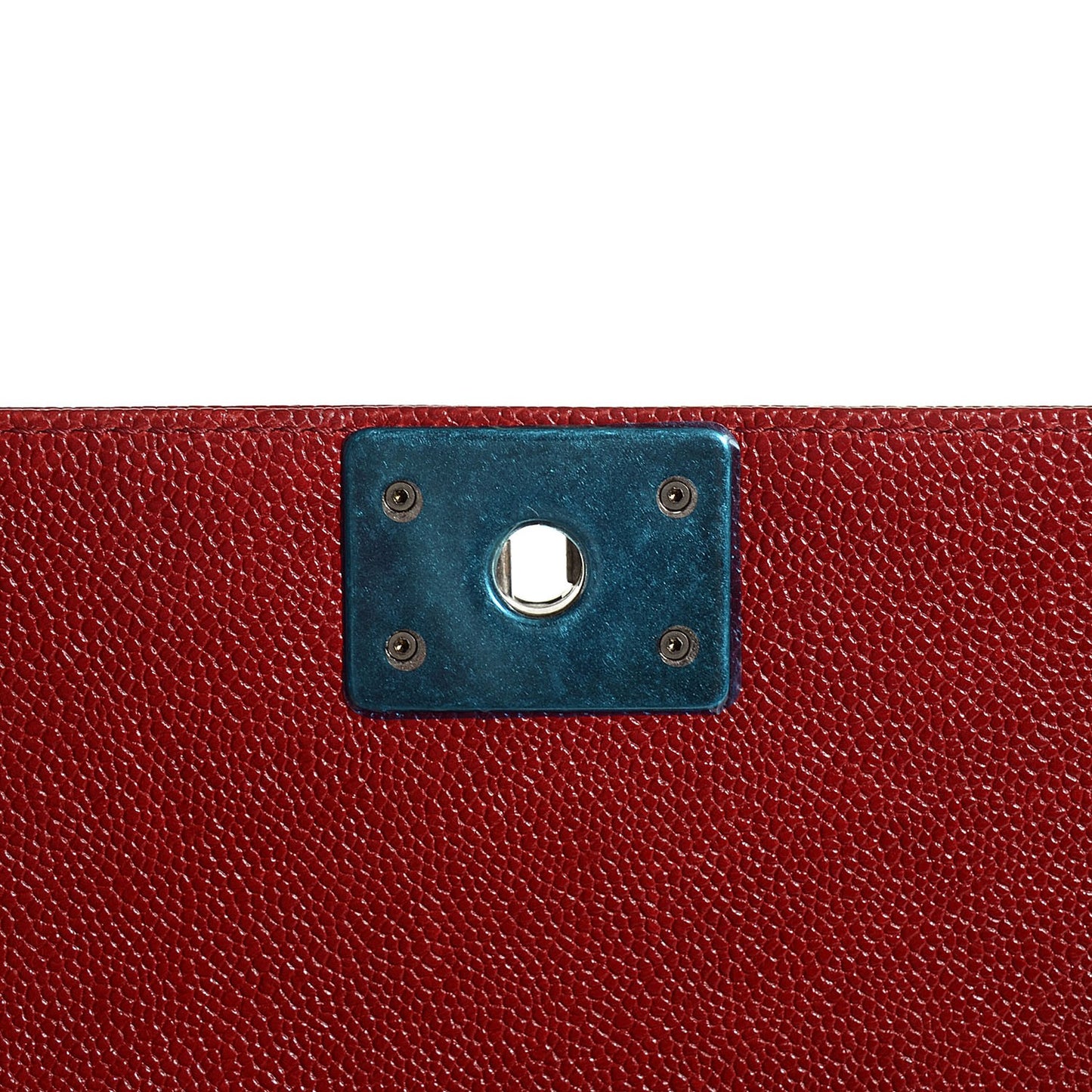 Caviar Quilted New Medium Boy Flap Dark Red