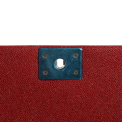 Chanel Caviar Quilted New Medium Boy Flap Dark Red 6 of 8