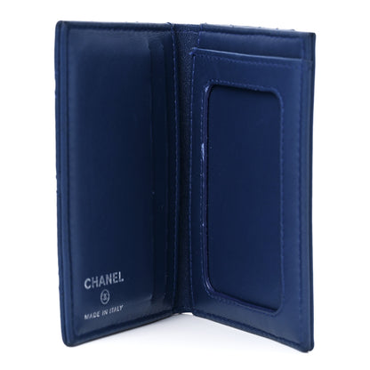 Chanel Lambskin Quilted CC Card Holder Wallet Blue 5 of 16