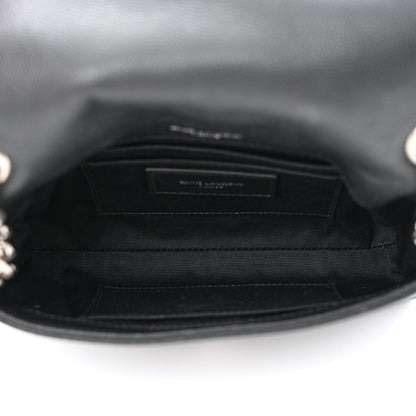 Saint Laurent Grain De Poudre Monogram Toy West Hollywood Fold-Over Bag Black 5 of 11