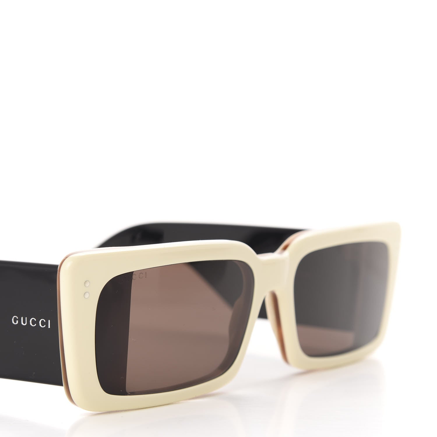 Gucci Acetate Rectangular Flap GG0543S Sunglasses White Black 7 of 8