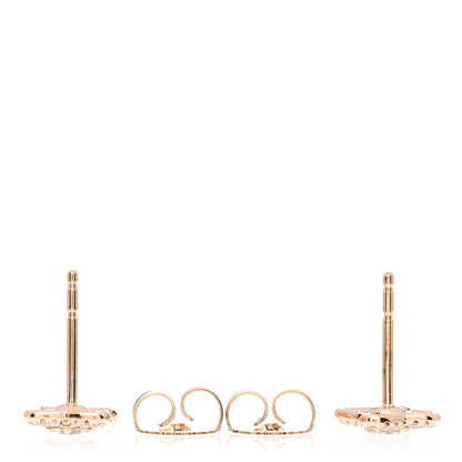 David Yurman 18K Rose Gold Diamond 9mm Venetian Quatrefoil Stud Earrings 3 of 4