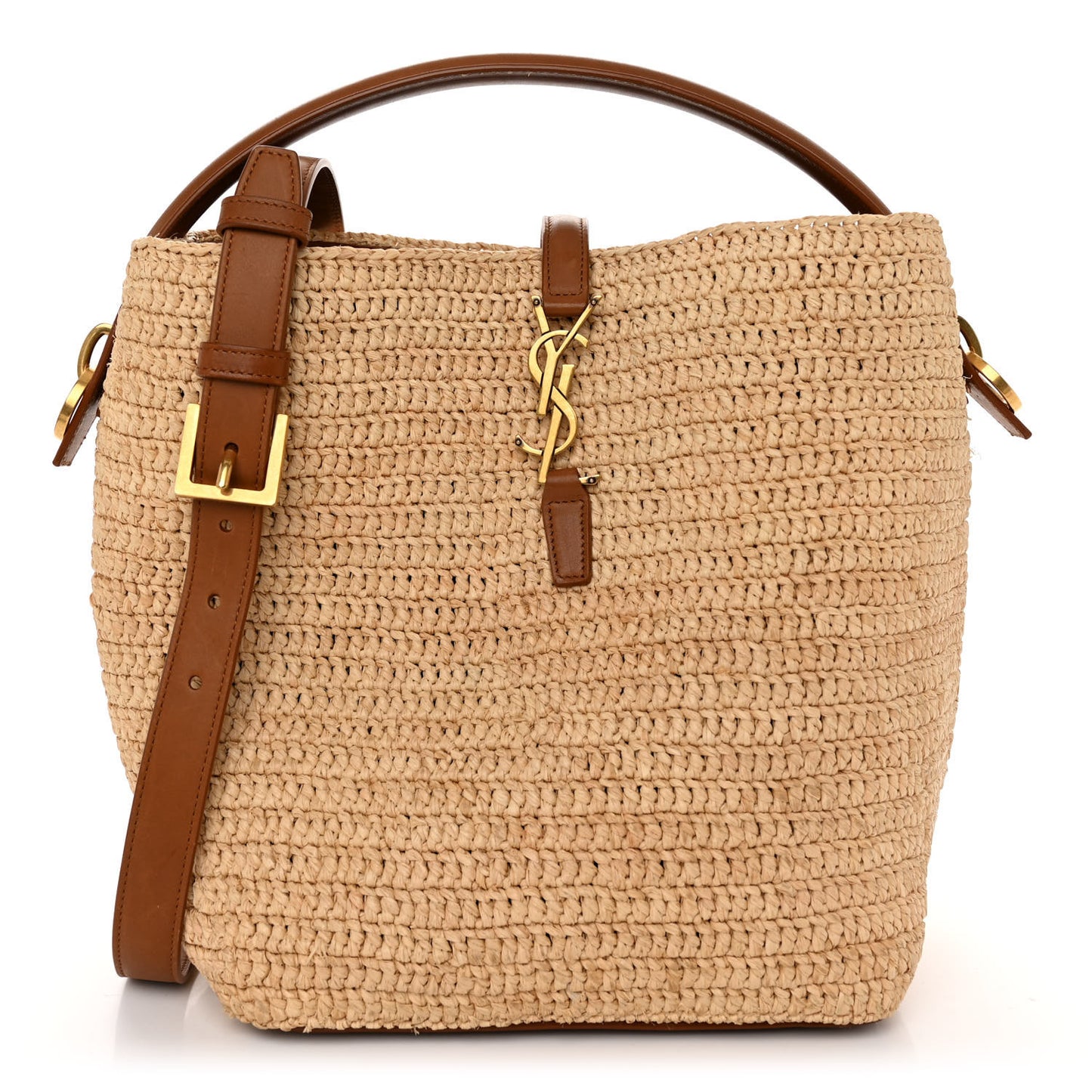 Raffia Vegetable Le 37 Bucket Bag Naturel Brick