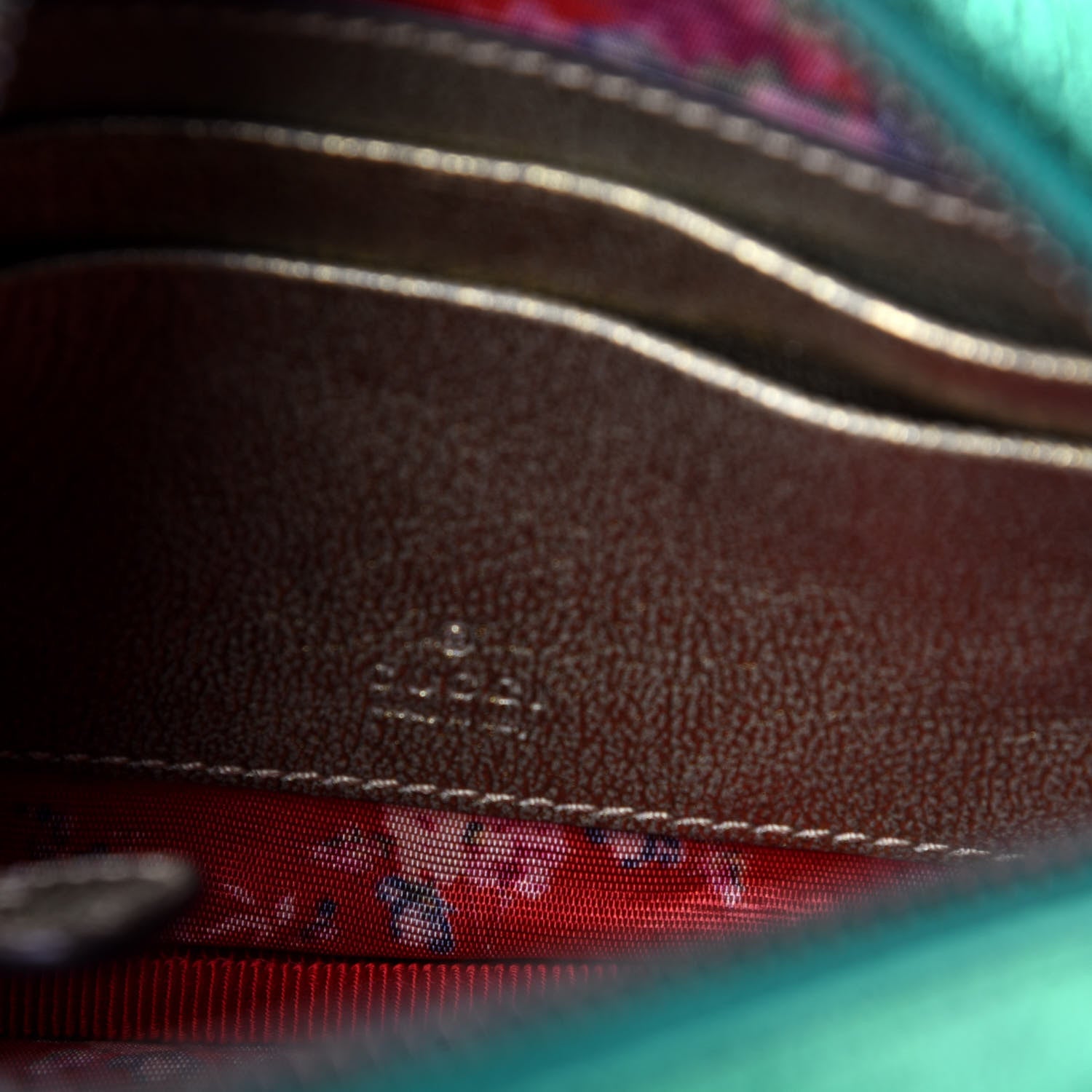Gucci Laminated Nappa Trapuntata Mini Zumi Dome Shoulder Bag Rosso Jasmine Green Rame 8 of 13