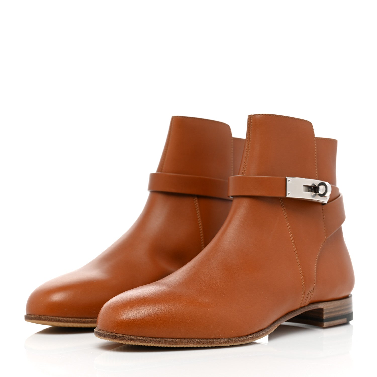 Hermes Calfskin Neo Low Boots 36.5 Natural 3 of 9