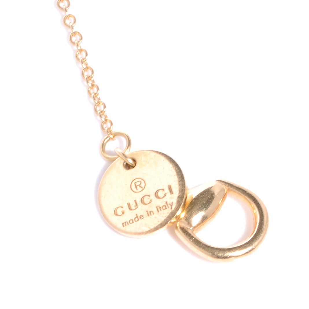 Gucci 18K Rose Gold Horsebit Lariat Necklace 3 of 6