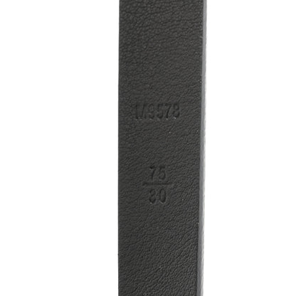 Louis Vuitton Calfskin Embossed LV Initiales 20mm Belt 75 30 Black 7 of 9