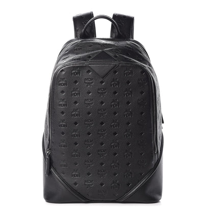 MCM Calfskin Ottomar Monogram Duke Backpack Black 1 of 9