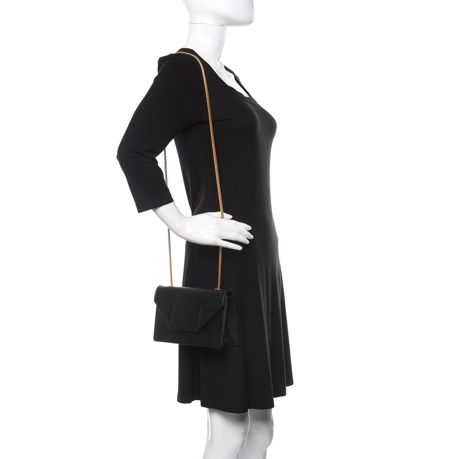 Saint Laurent Calfskin Matelasse Small Betty Black 2 of 9