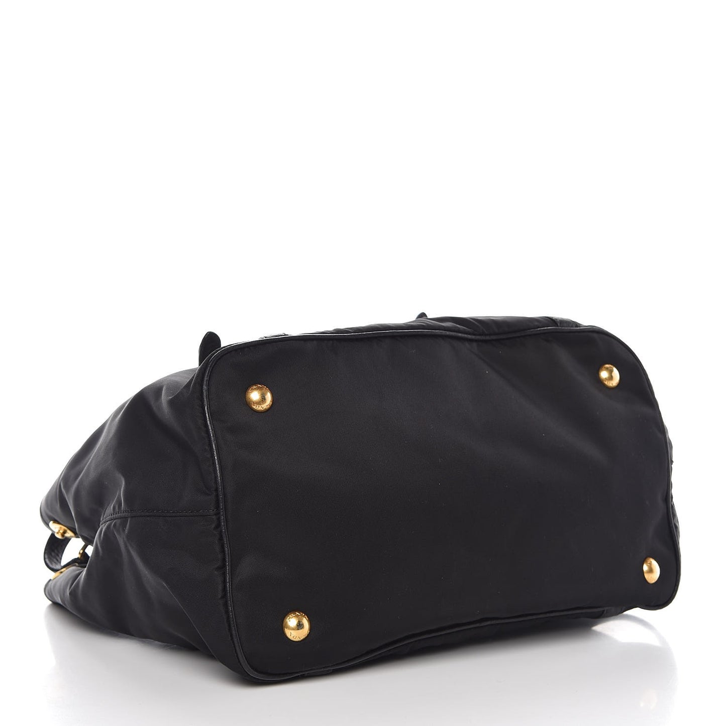 Tessuto Nylon Vitello Daino Tote Black