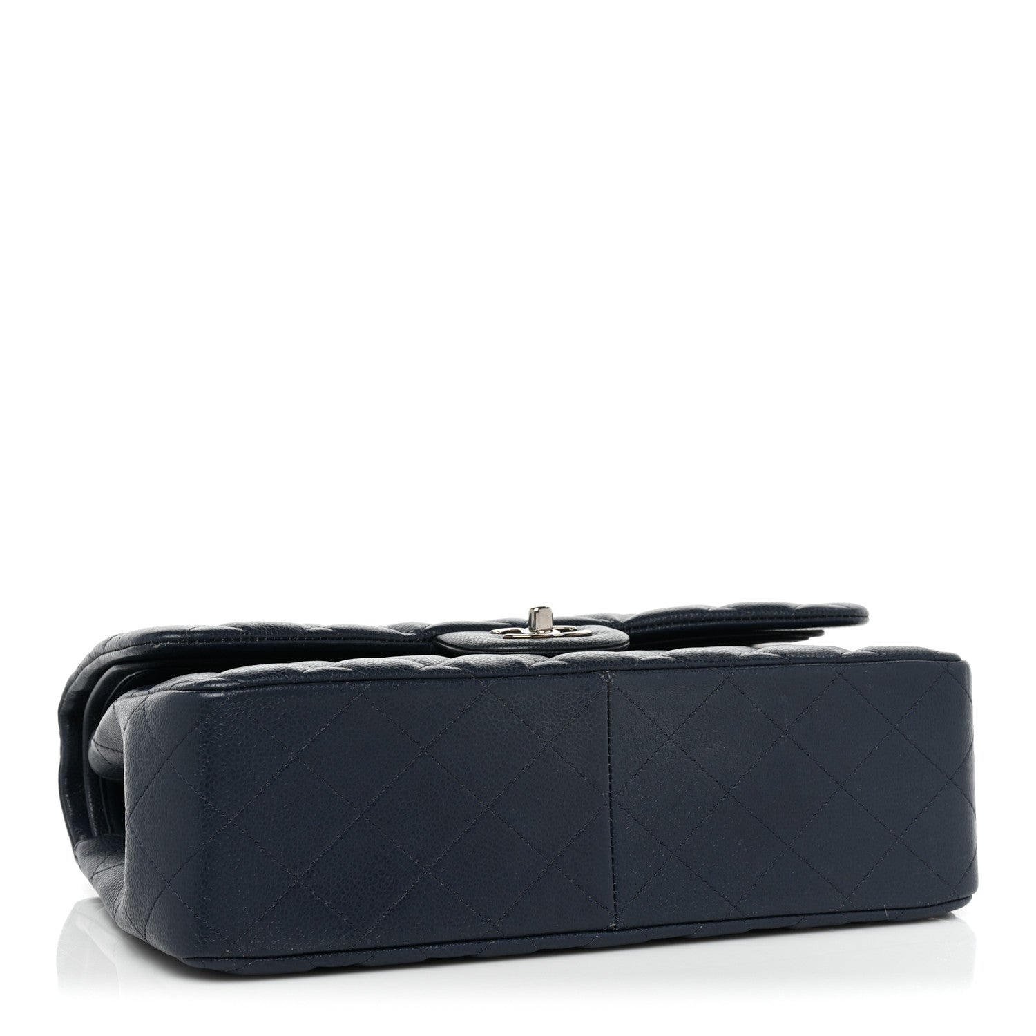 Chanel Caviar Quilted Jumbo Double Flap Navy Blue 4 of 21