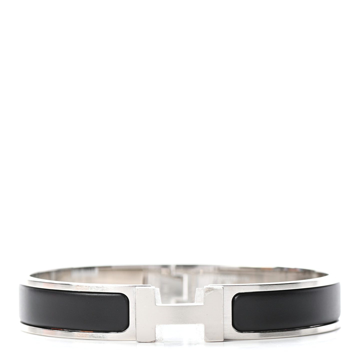 Matte Enamel Narrow Clic Clac HH Bracelet GM Black