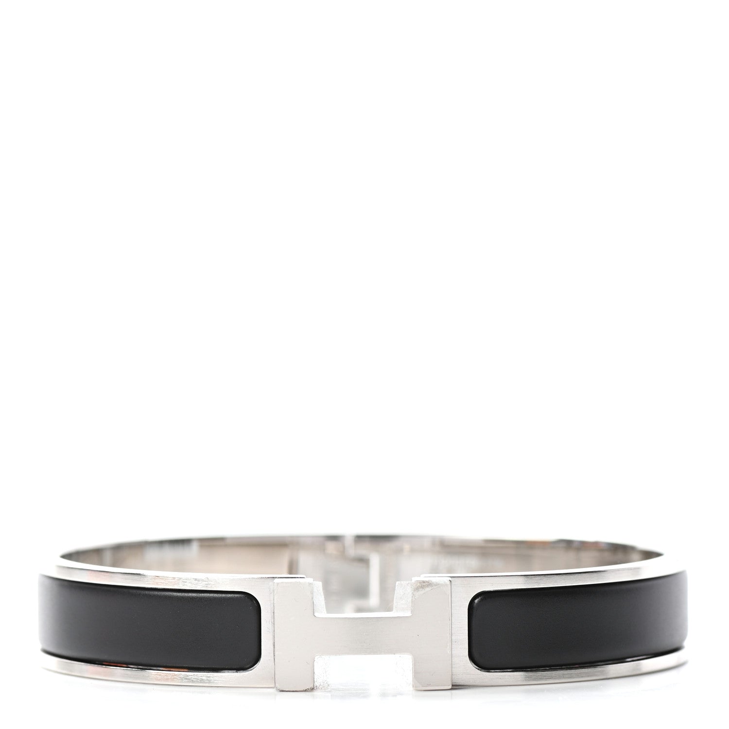 Hermes Matte Enamel Narrow Clic Clac HH Bracelet GM Black 1 of 5