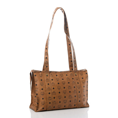 MCM Visetos Shopper Tote Cognac 3 of 10