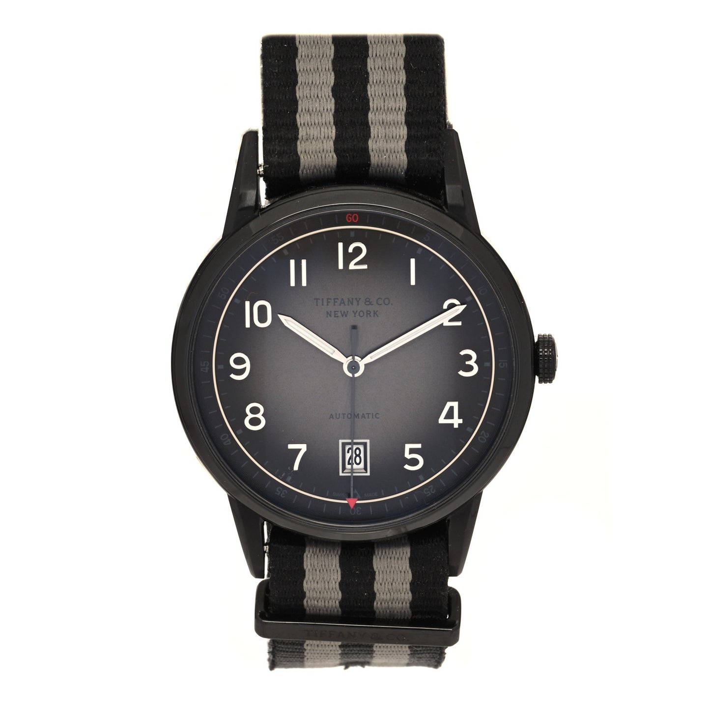 DLC Stainless Steel Nylon 40mm CT60 3-Hand Automatic Watch Black