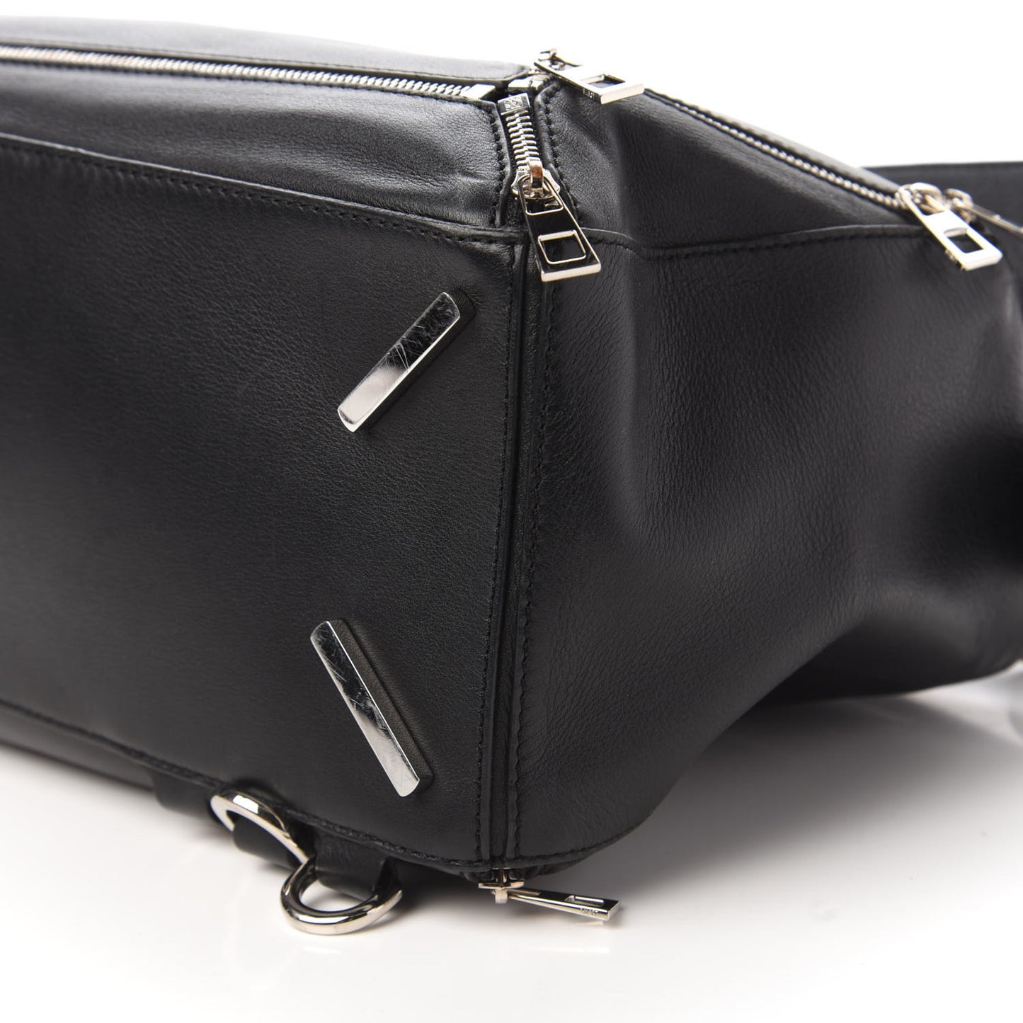 Calfskin Zipper Puzzle Bag Black
