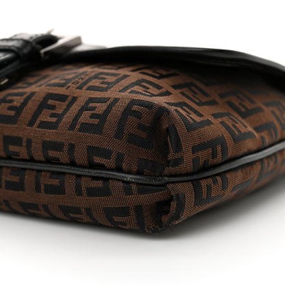 Fendi Zucchino Vitello Baguette Crossbody Tobacco Moro 10 of 12