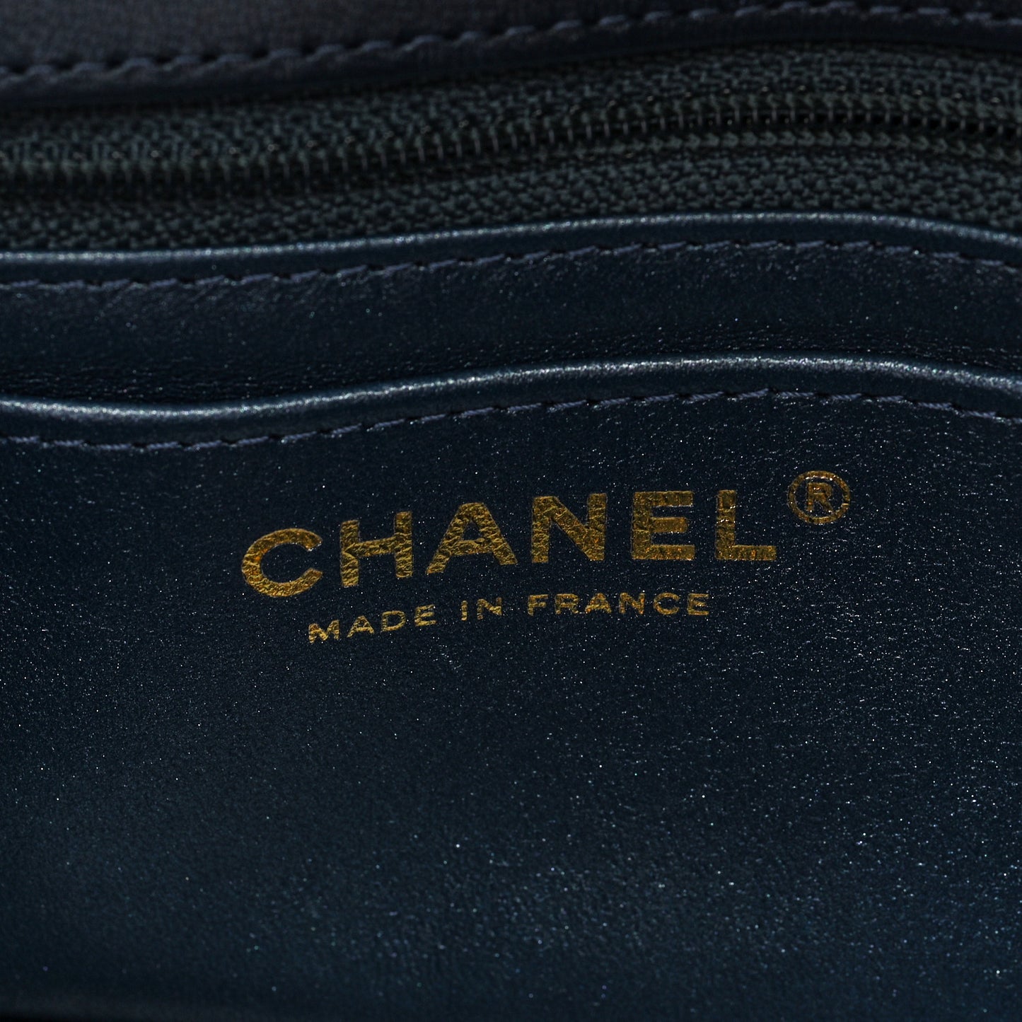 Washed Denim Quilted Mini Rectangular Flap Blue